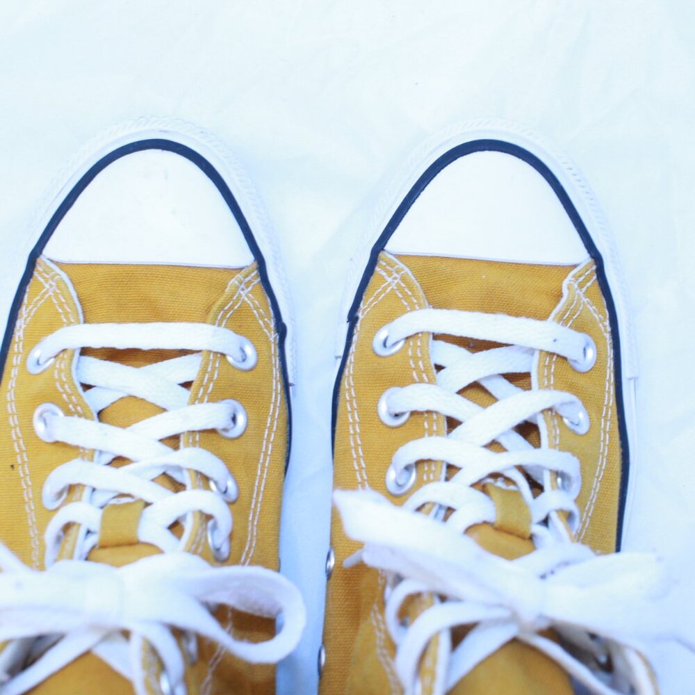 Converse Chuck Taylor Unisex M4 W6 Saffron Yellow High Top Sneakers - 168573F - Picture 8 of 10